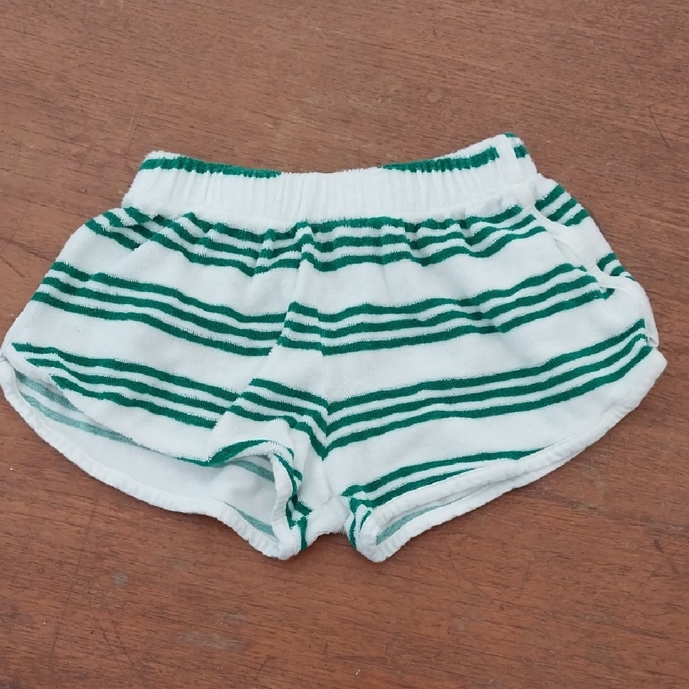 We Are Kids Green and White Striped Shorts